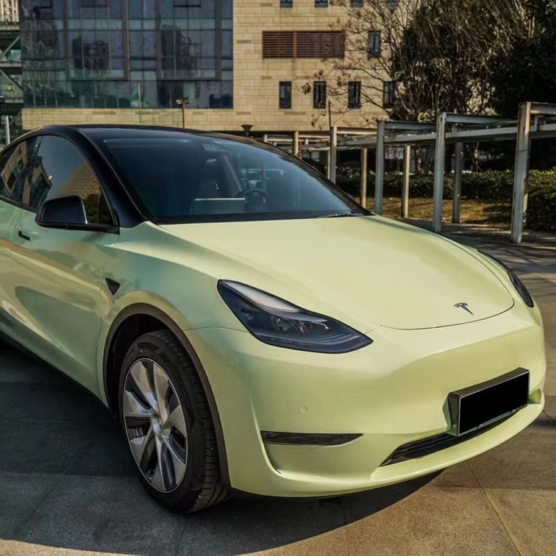 Ravoony Plus Gloss Avocado Green Car Vinyl Wrap