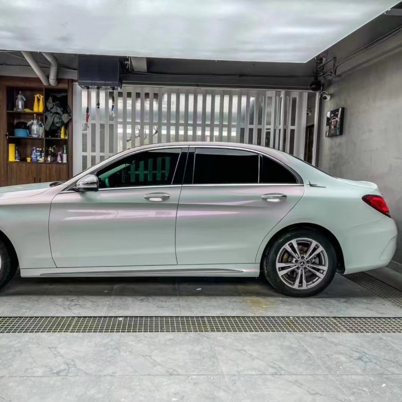  Ravoony Plus Glossy White to Pink Car Wrap
