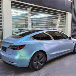 Ravoony Plus Matte Diamond Grey Blue Car Vinyl Wrap