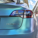 Ravoony Plus Matte Diamond Grey Blue Car Vinyl Wrap