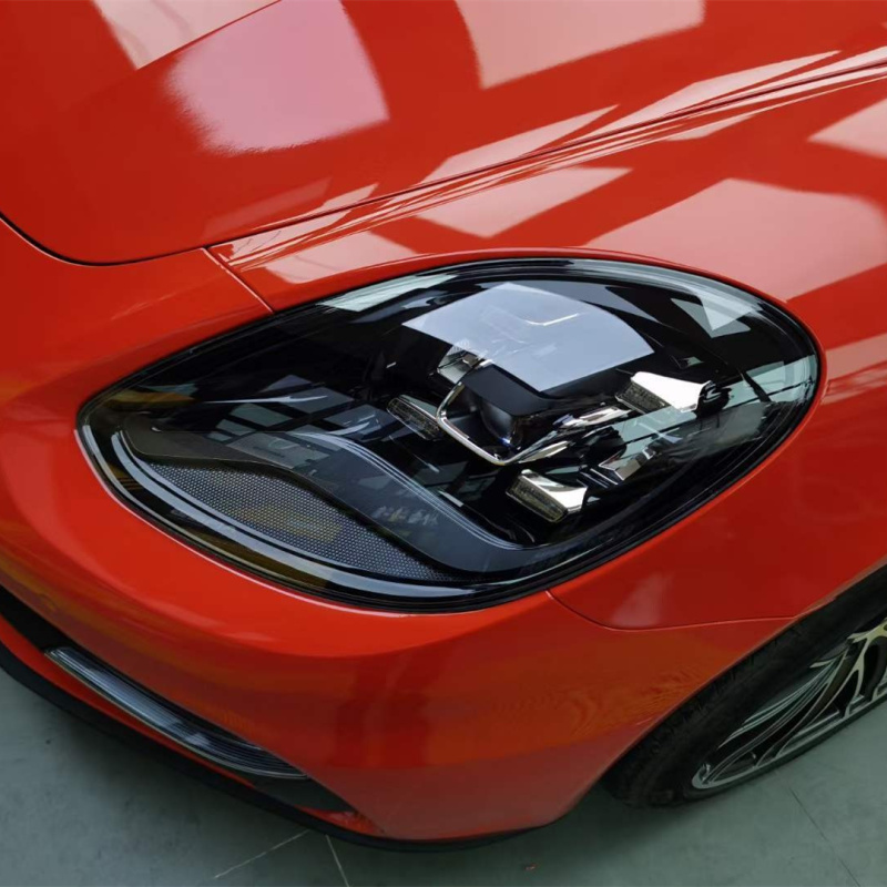 Ravoony Plus Glossy Porsche Orange Car Vinyl Wrap