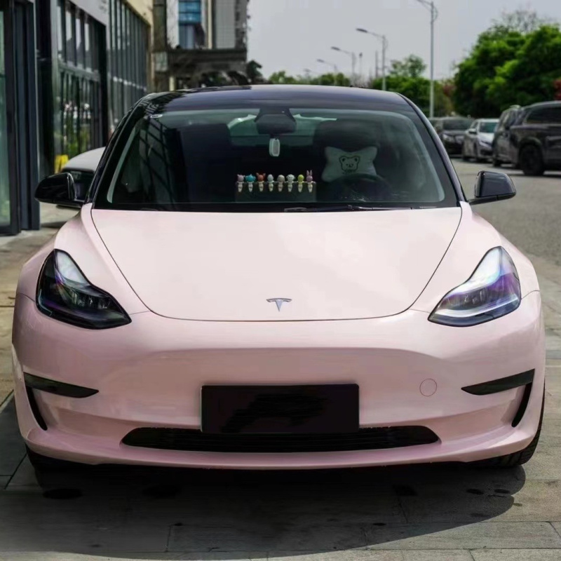 Ravoony Plus PET Glossy Baby Pink Car Vinyl Wrap