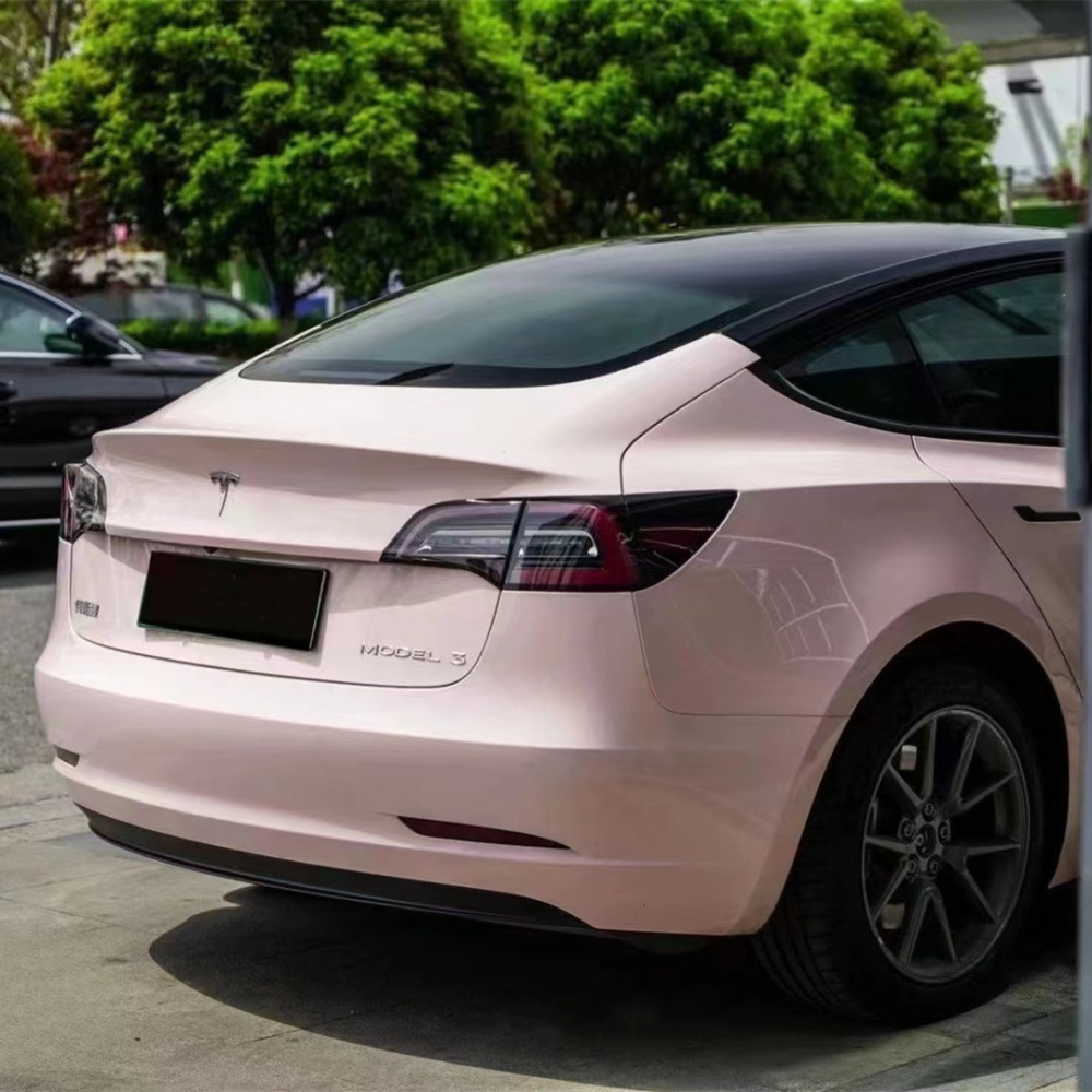 Ravoony Plus PET Glossy Baby Pink Car Vinyl Wrap