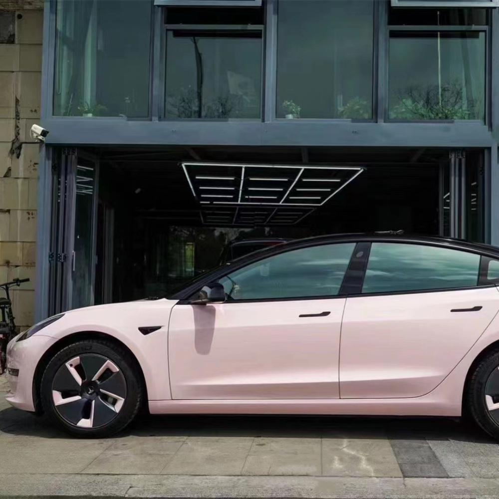 Ravoony Plus PET Glossy Baby Pink Car Vinyl Wrap