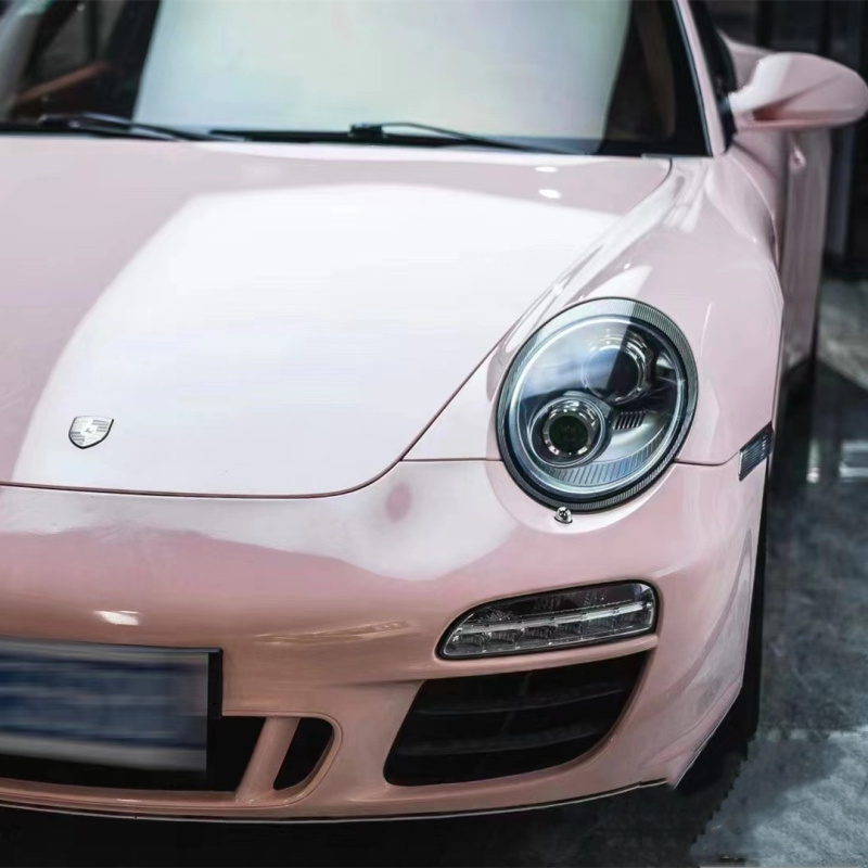 Ravoony Plus PET Glossy Baby Pink Car Vinyl Wrap