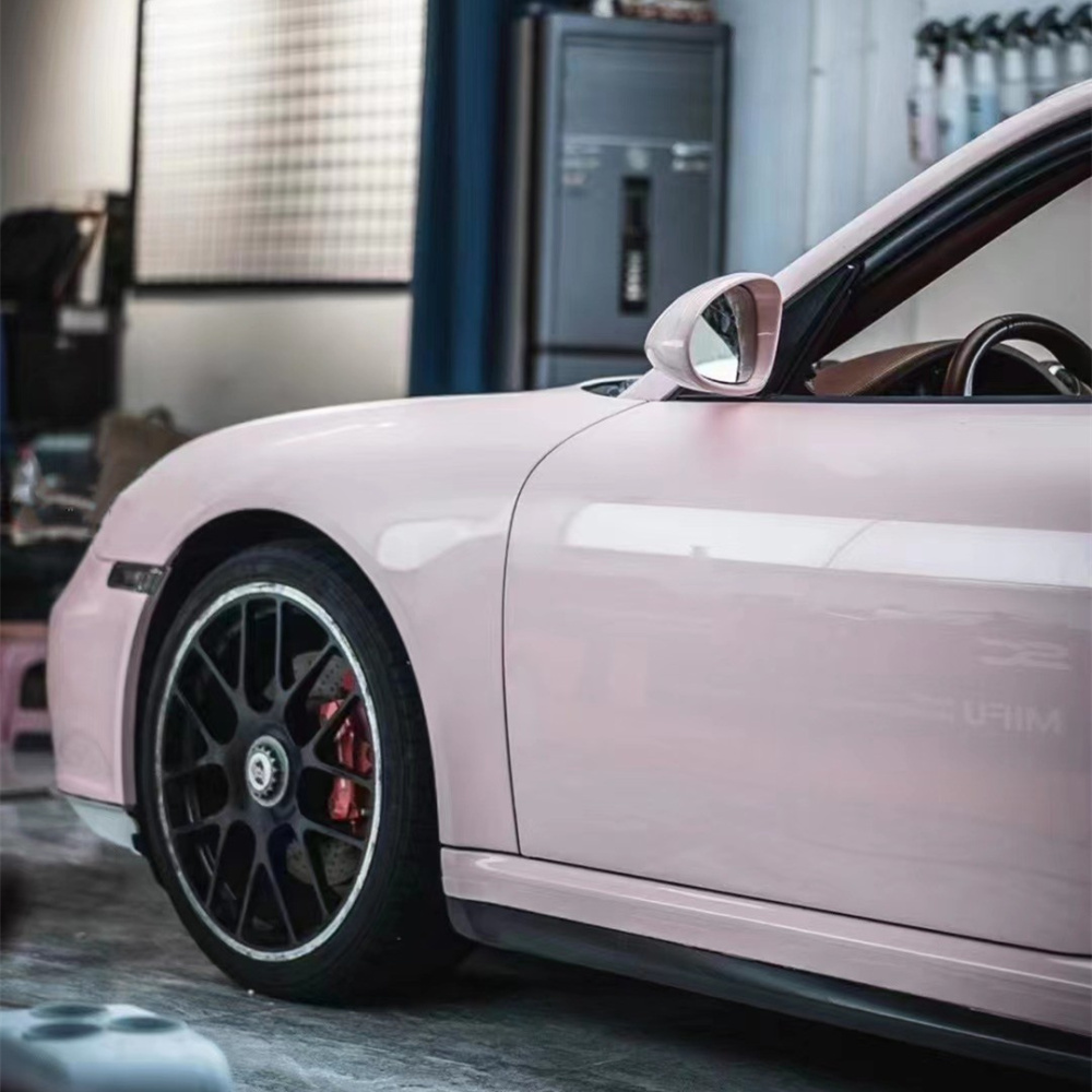 Ravoony Plus PET Glossy Baby Pink Car Vinyl Wrap