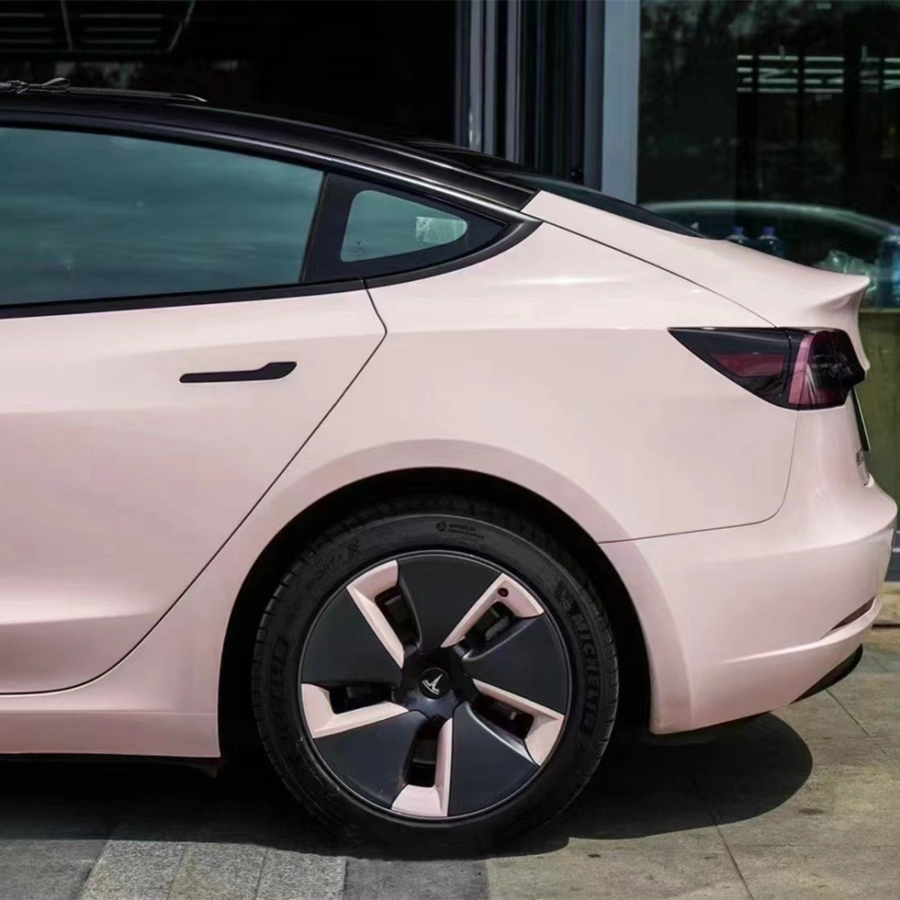Ravoony Plus PET Glossy Baby Pink Car Vinyl Wrap