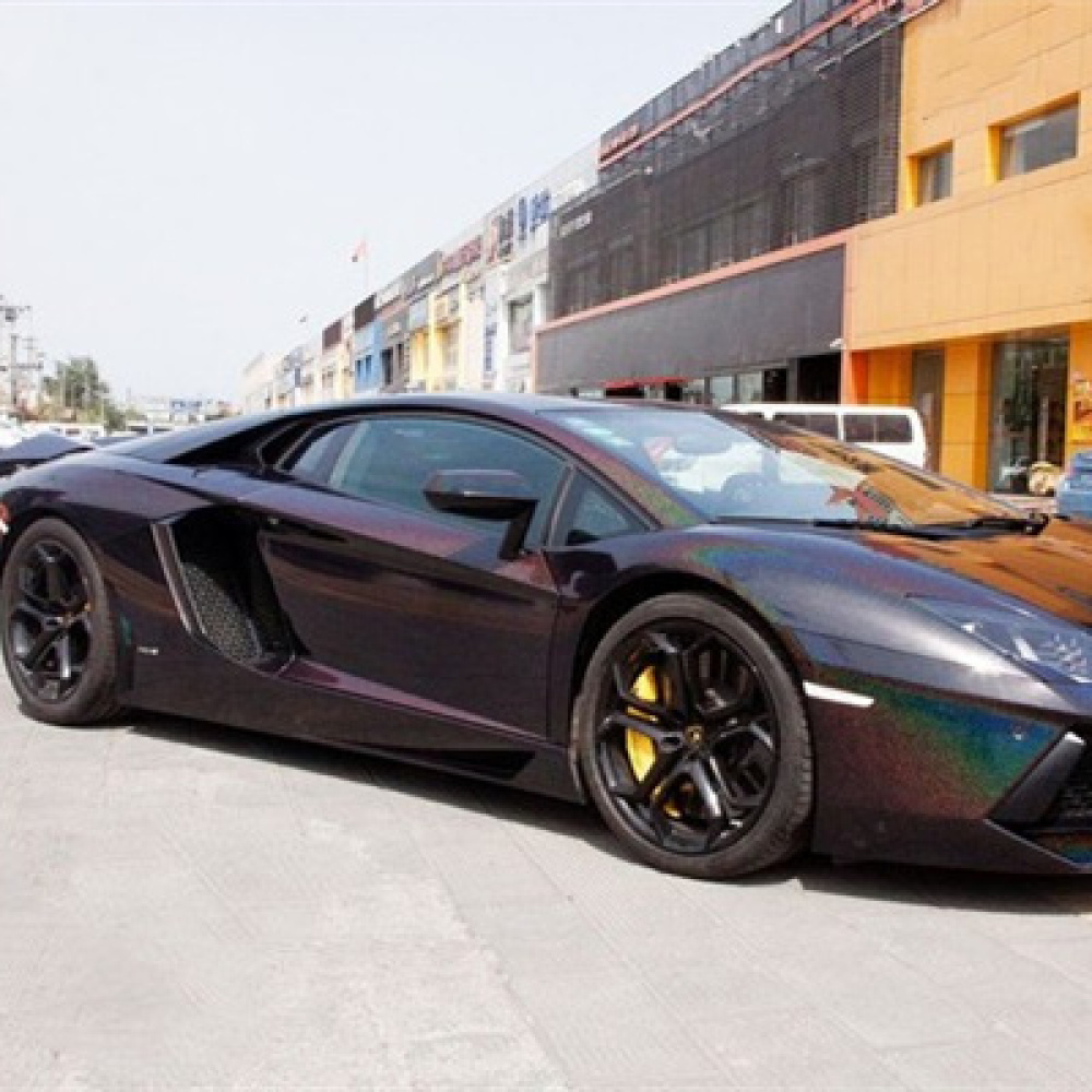 Ravoony Plus Glossy Laser Black Car Vinyl Wrap