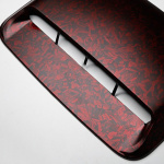 Ravoony Plus PET Liner Matte Carbon Fiber Forging Red Vinyl Car Wrap