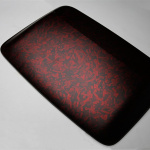 Ravoony Plus PET Liner Matte Carbon Fiber Forging Red Vinyl Car Wrap