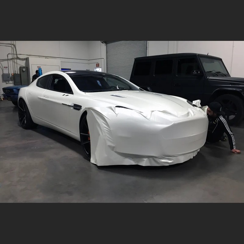 Ravoony Plus Satin White Car Wrap