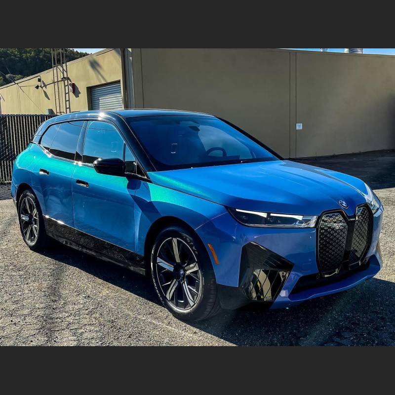Ravoony Plus Glossy Diamond Blue Red Car Wrap