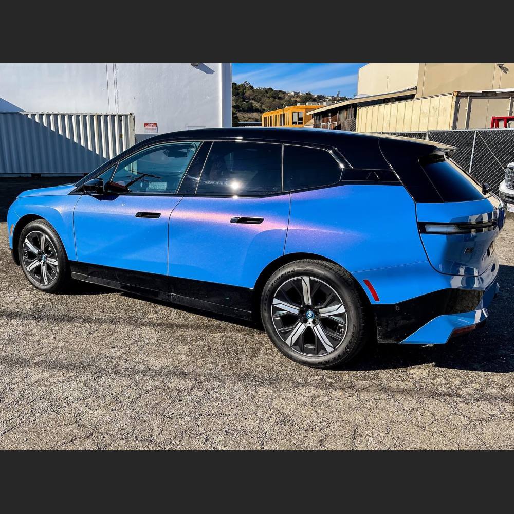 Ravoony Plus Glossy Diamond Blue Red Car Wrap