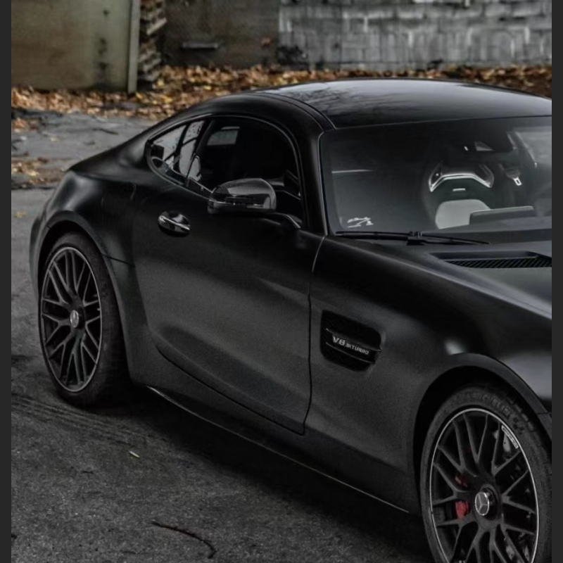 Ravoony Plus Matte Black Car Vinyl Wrap