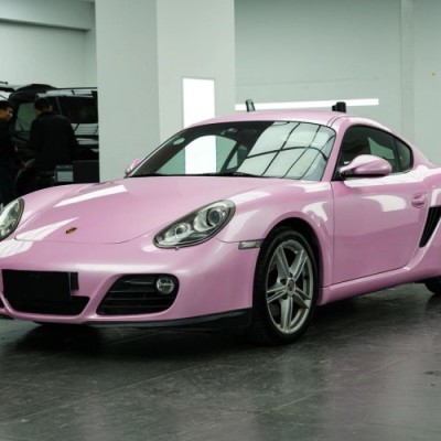 Ravoony Plus Gloss Macaron Cherry Pink Vinyl Car Wrap 02