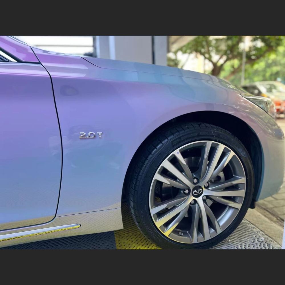 Ravoony Plus Twin Candy Grey Purple Color Fliper Car Wrap Audi Q3 Wrap
