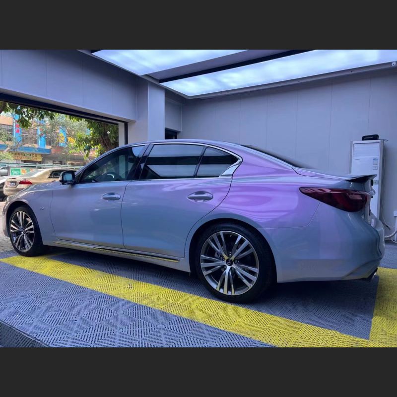 Ravoony Plus Twin Candy Grey Purple Color Fliper Car Wrap Audi Q3 Wrap