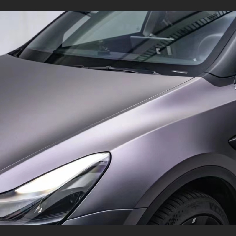 Ravoony Plus NIO Matte Capri Purple Grey Car Vinyl Wrap