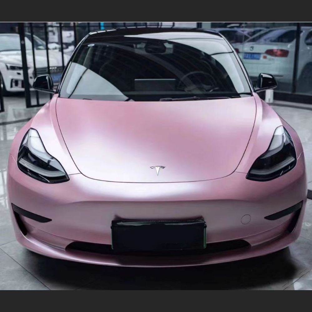 Ravoony Plus Pure Metal Cherry Pink Car Vinyl Wrap