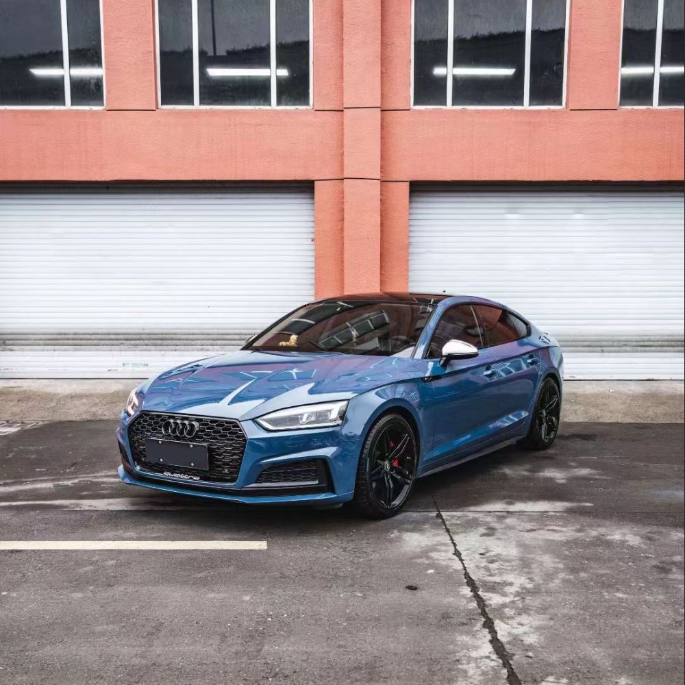 Ravoony Plus Porsche Gloss Neptune Blue Vinyl Car Wrap