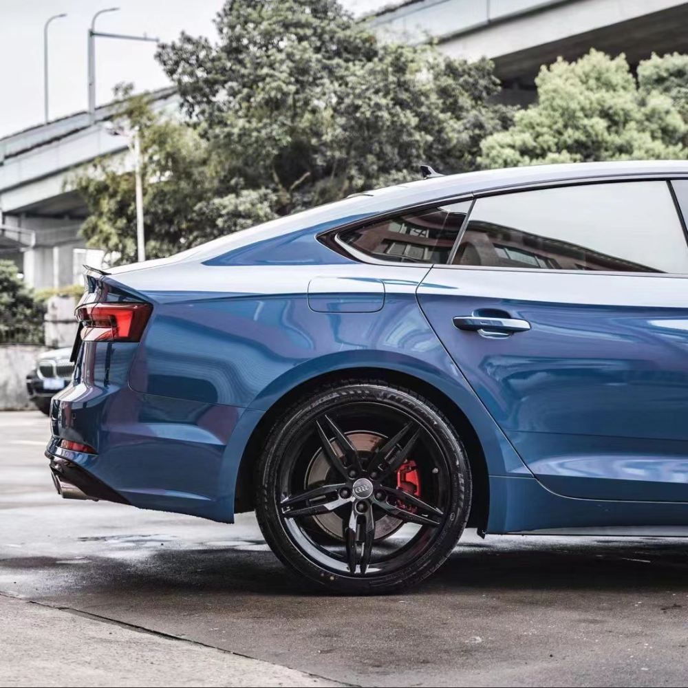 Ravoony Plus Porsche Gloss Neptune Blue Vinyl Car Wrap
