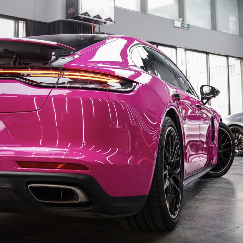 Ravoony Plus Glossy Crystal Rose Red Vinyl Car Wrap
