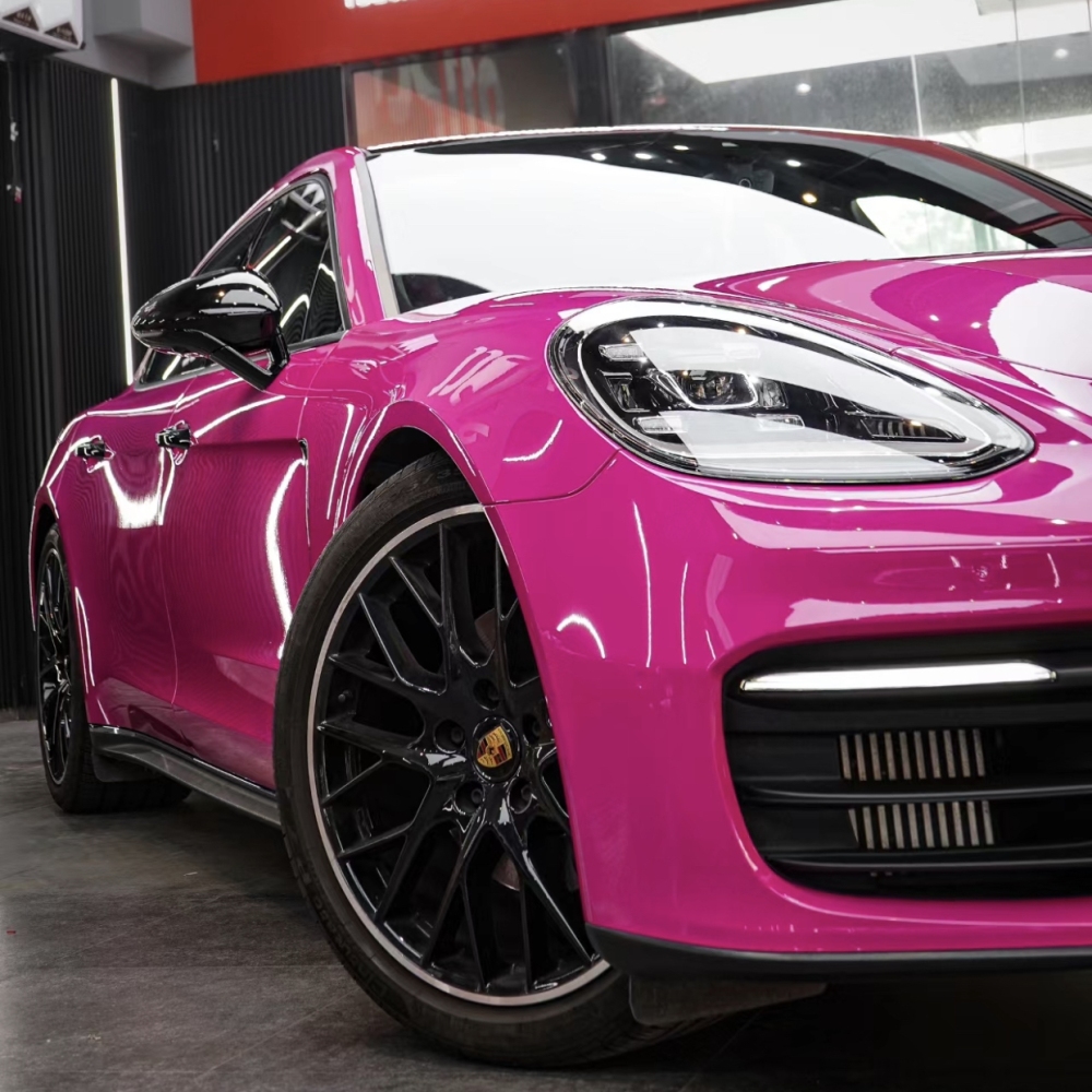 Ravoony Plus Glossy Crystal Rose Red Vinyl Car Wrap