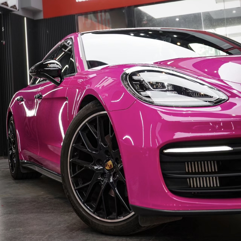 Ravoony Plus Glossy Crystal Rose Red Vinyl Car Wrap