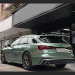 Ravoony Plus Ferrari Gloss Verde Francesca Green Vinyl Car Wrap Audi A6 Wrap