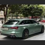 Ravoony Plus Ferrari Gloss Verde Francesca Green Vinyl Car Wrap Audi A6 Wrap