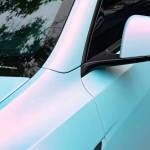 Ravoony Plus PET Matte Twin Pink Blue Car Vinyl Wrap