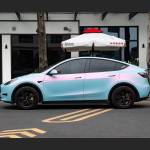 Ravoony Plus PET Matte Twin Pink Blue Car Vinyl Wrap