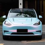 Ravoony Plus PET Matte Twin Pink Blue Car Vinyl Wrap
