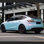Ravoony Plus PET Matte Twin Pink Blue Car Vinyl Wrap