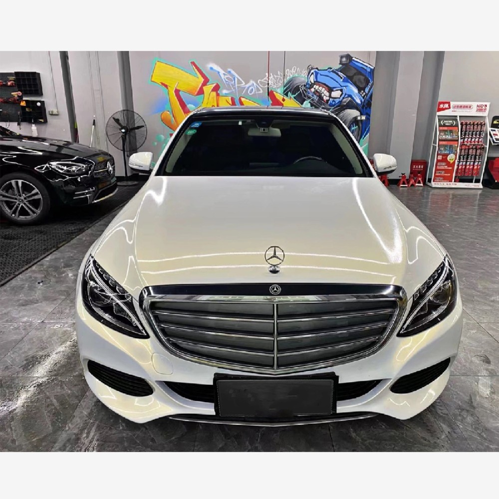  Ravoony Plus Glossy White to Gold Car Wrap
