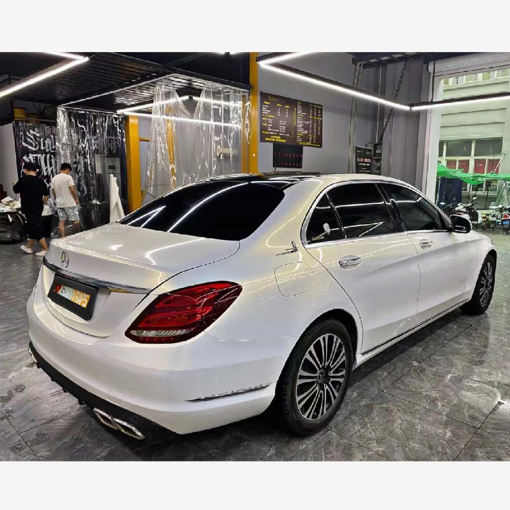  Ravoony Plus Glossy White to Gold Car Wrap