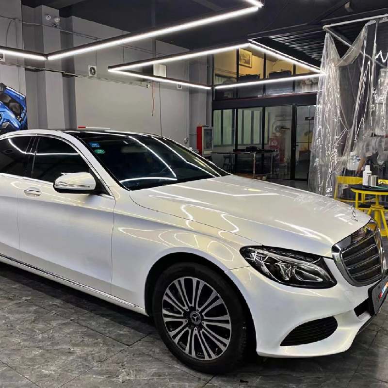  Ravoony Plus Glossy White to Gold Car Wrap
