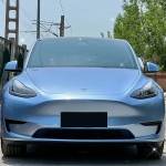 Ravoony Plus Glossy Metal Paint Mist Blue Car Wrap