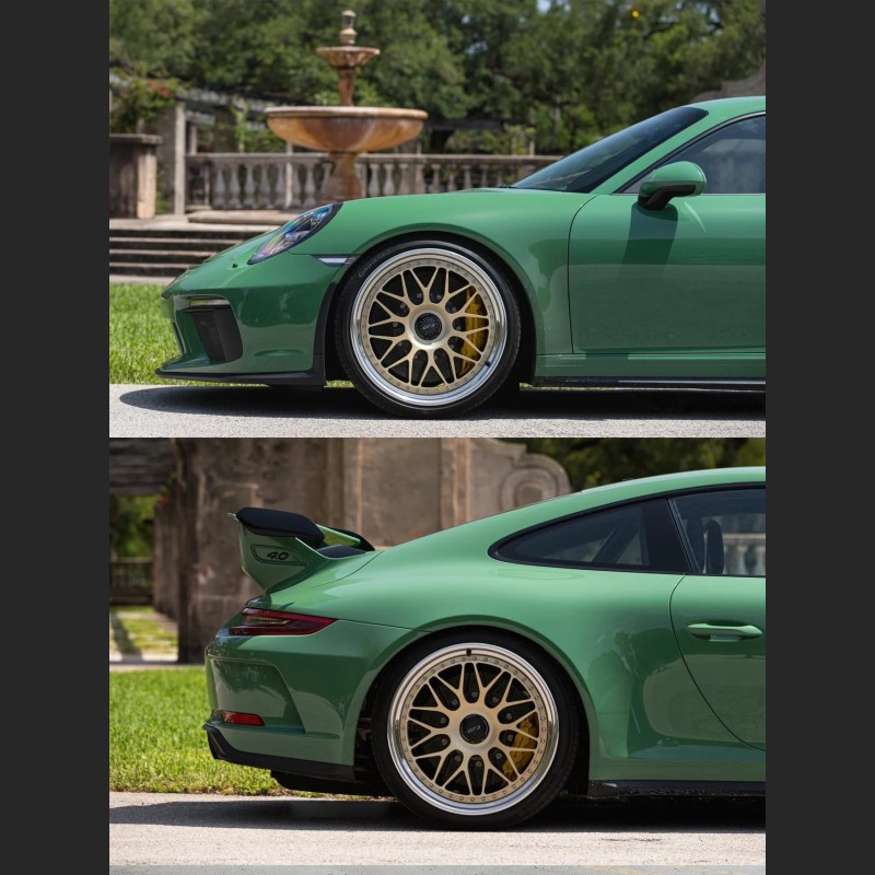 Ravoony Plus Porsche Gloss Olive Green Vinyl Car Wrap