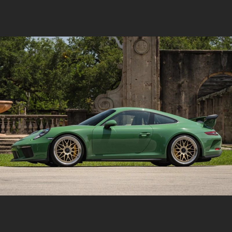 Ravoony Plus Porsche Gloss Olive Green Vinyl Car Wrap