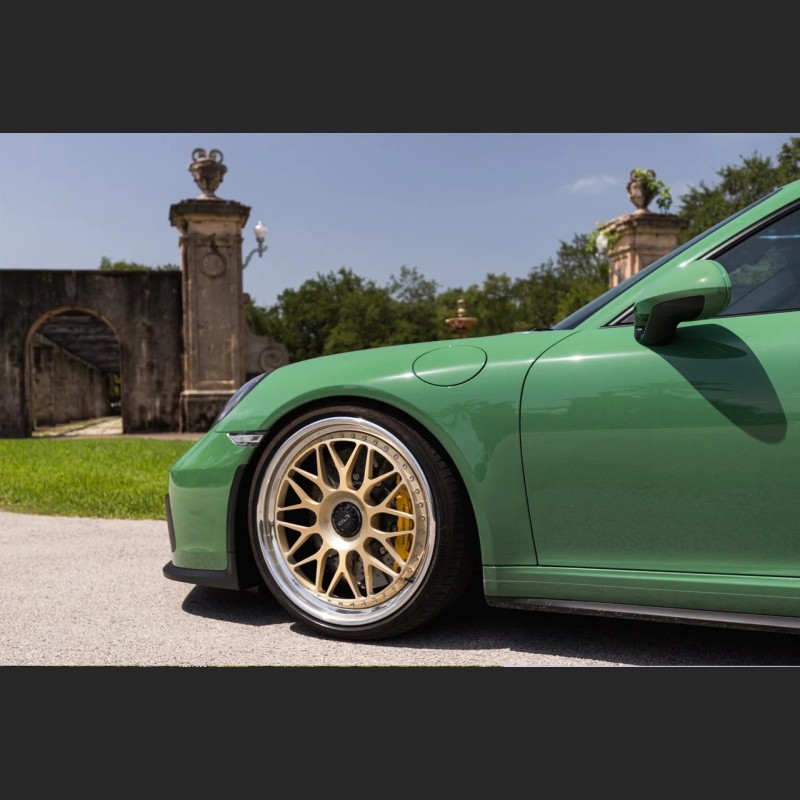 Ravoony Plus Porsche Gloss Olive Green Vinyl Car Wrap