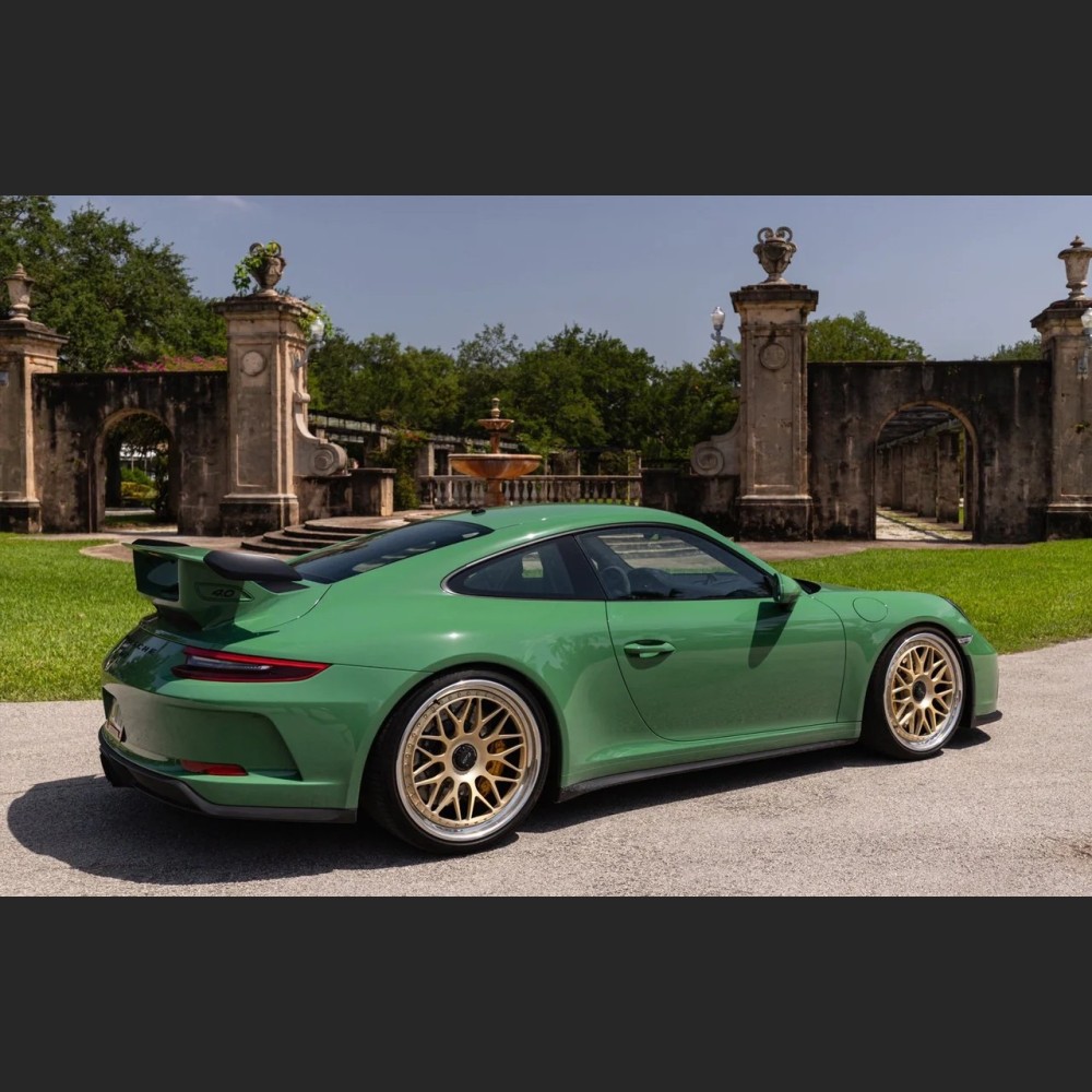Ravoony Plus Porsche Gloss Olive Green Vinyl Car Wrap