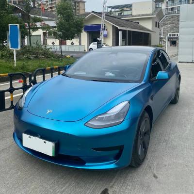 Ravoony Plus Matte Heavy Metal Sparkle Blue Car Wrap 02