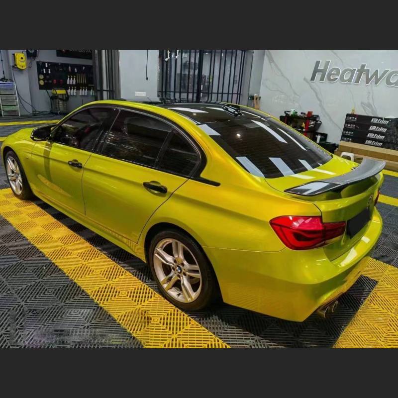 Ravoony Basic Glossy Metallic BMW M4 Paint Lemon Yellow Car Wrap