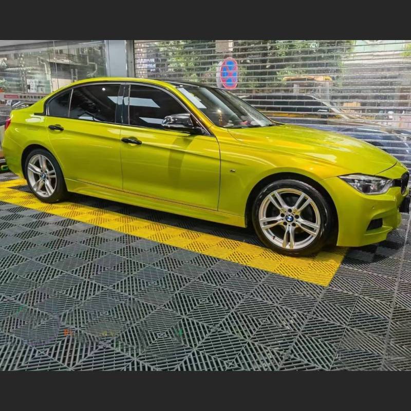 Ravoony Basic Glossy Metallic BMW M4 Paint Lemon Yellow Car Wrap