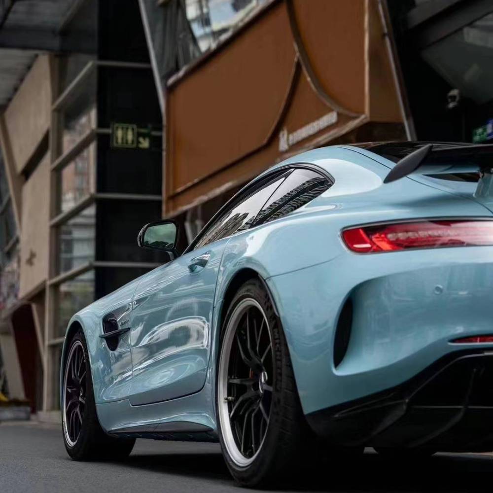 Ravoony Plus Glossy Meisen Blue Car Vinyl Wrap