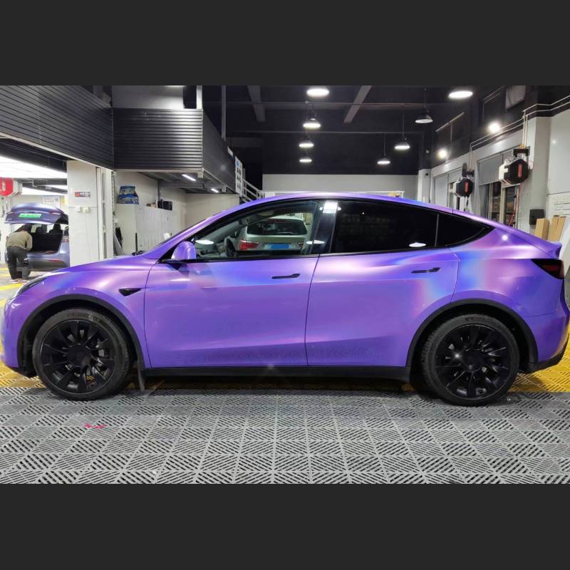 Ravoony Plus Glossy Laser Light Purple Car Wrap