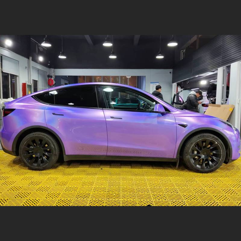 Ravoony Plus Glossy Laser Light Purple Car Wrap