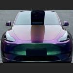 Ravoony Plus PET Glossy Metallic Green Galaxy Car Vinyl Wrap