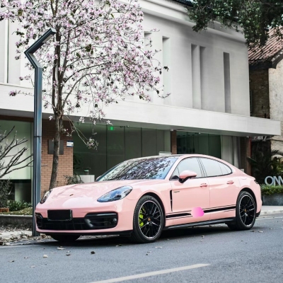 Ravoony Basic Glossy Baby Pink Car Vinyl Wrap 02